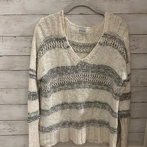 White and Grey sweater from a boutique on Long Island